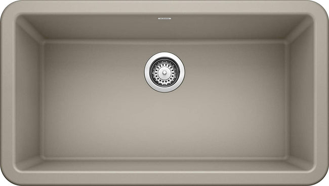 Ikon 33" Farmhouse Kitchen Sink Apron Single Bowl - Truffle