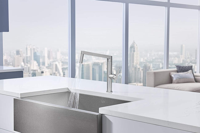 Blanco 402043 Panera 1.5 GPM Pull Out Dual Spray Kitchen Faucet with Scratch Resistant Finish in Sta