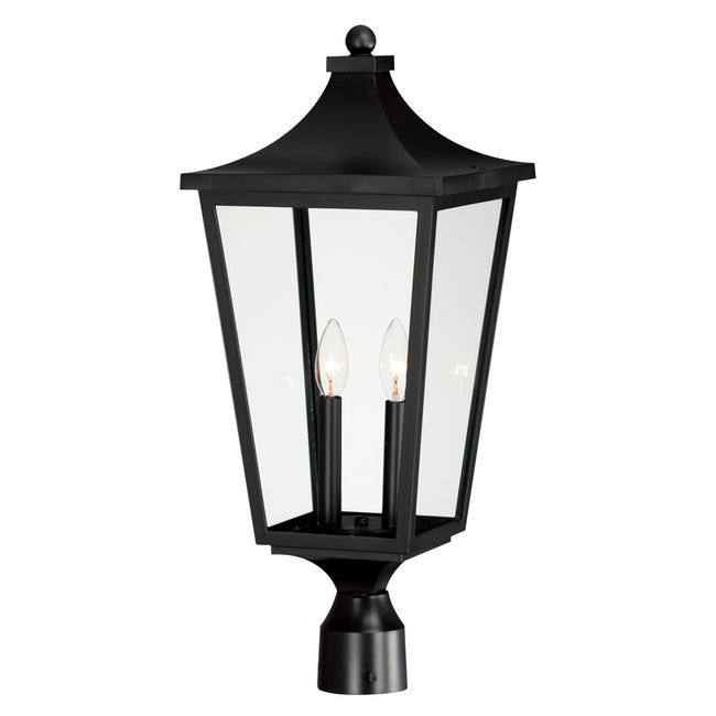 40230CLBK - Sutton Place VX 24" Outdoor Wall Sconce - Black