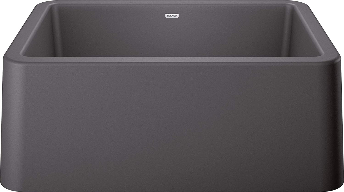 Ikon 27" Apron -Front Farmhouse Kitchen Sink Single Bowl - Cinder