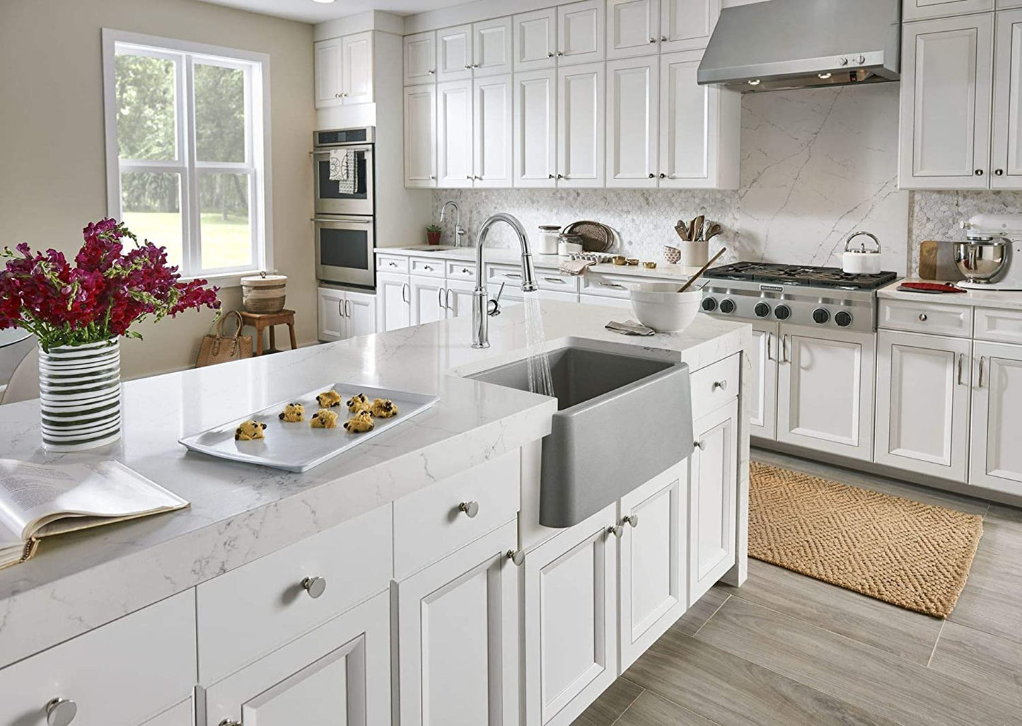 Ikon 27" Apron -Front Farmhouse Kitchen Sink Single Bowl - Cinder