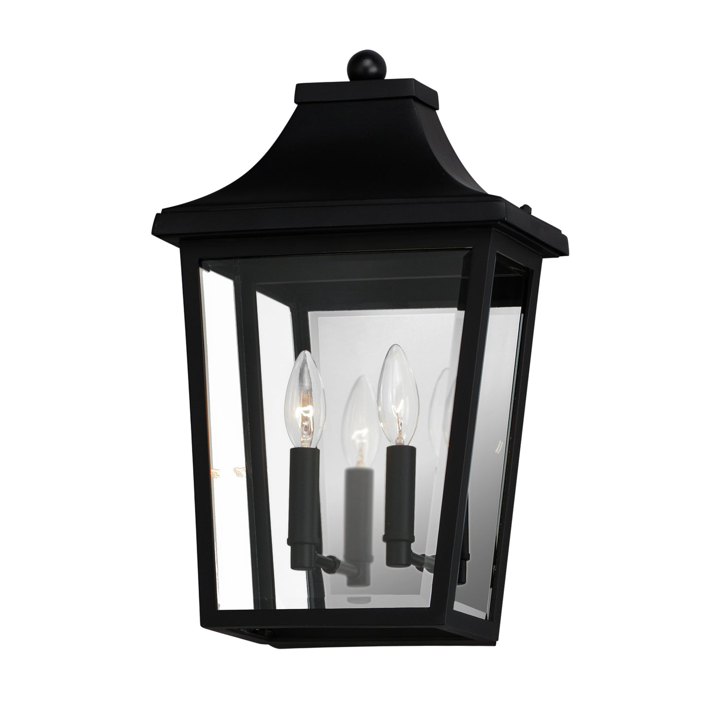 40231CLBK - Sutton Place VX 17" Outdoor Wall Sconce - Black