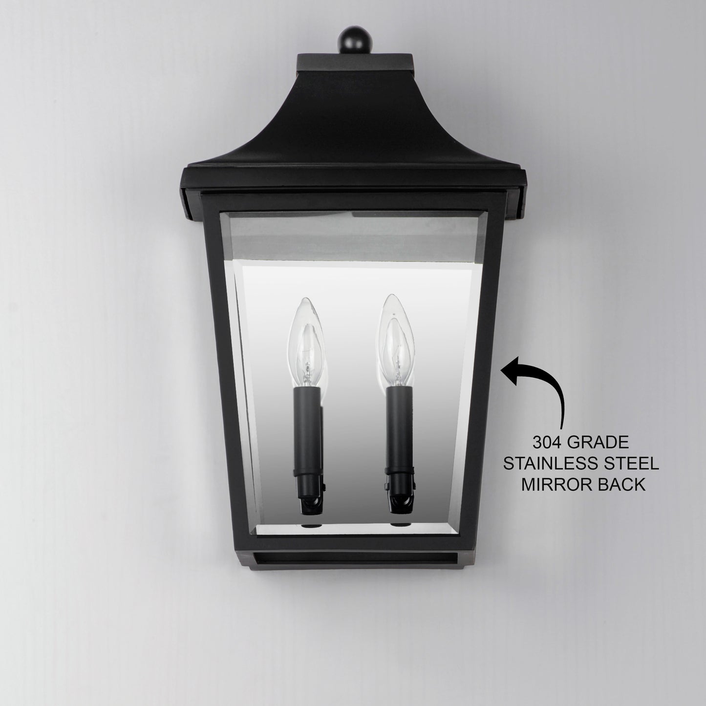 40231CLBK - Sutton Place VX 17" Outdoor Wall Sconce - Black