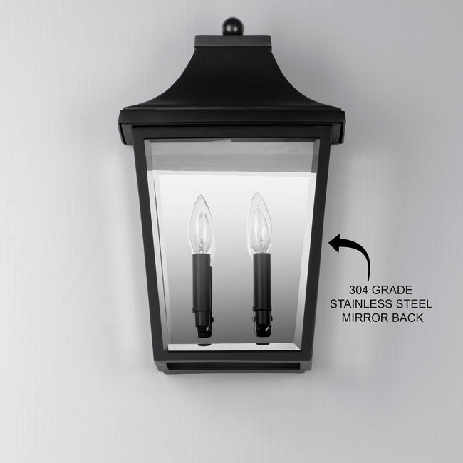 40231CLBK - Sutton Place VX 17" Outdoor Wall Sconce - Black