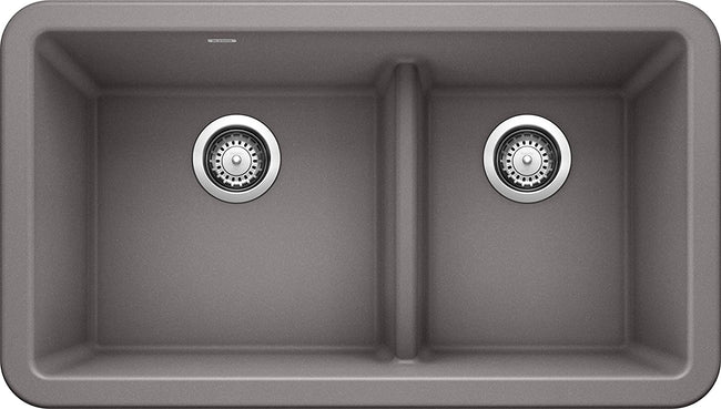 IKON 33" Apron Low Divide Kitchen - Metallic Gray