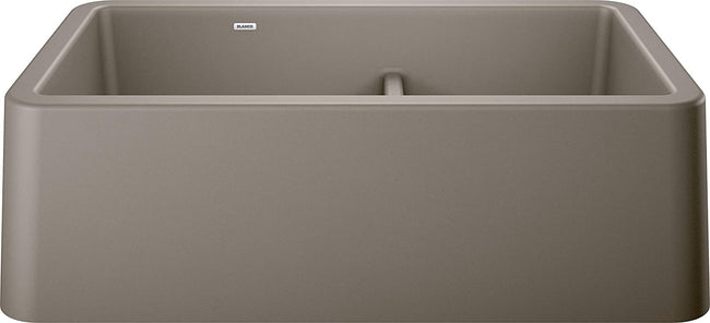IKON 33" Apron Low Divide Kitchen Sink -Truffle