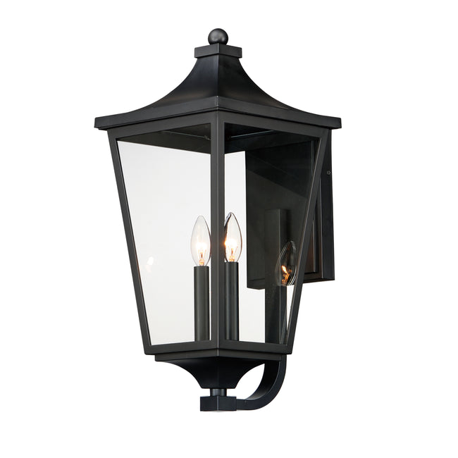 40235CLBK - Sutton Place VX 22" Outdoor Wall Sconce - Black