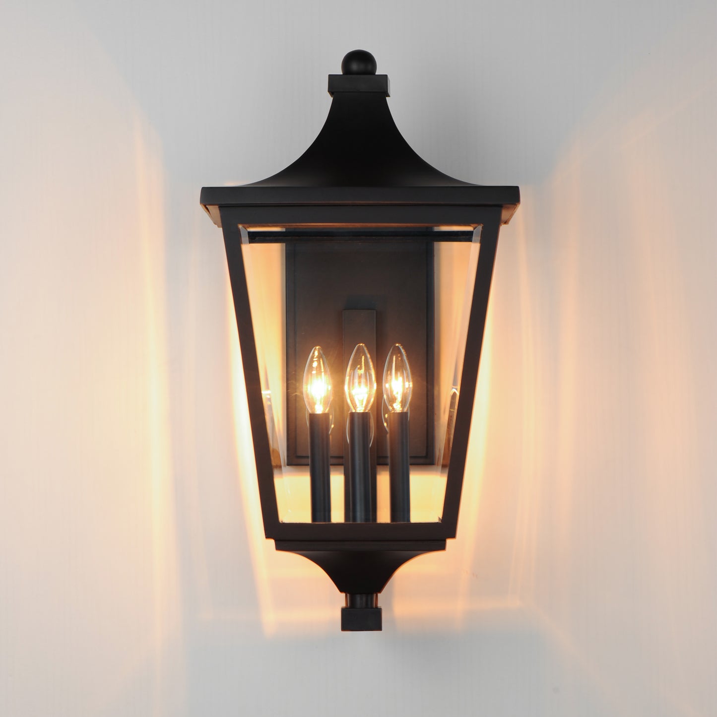 40237CLBK - Sutton Place VX 25" Outdoor Wall Sconce - Black