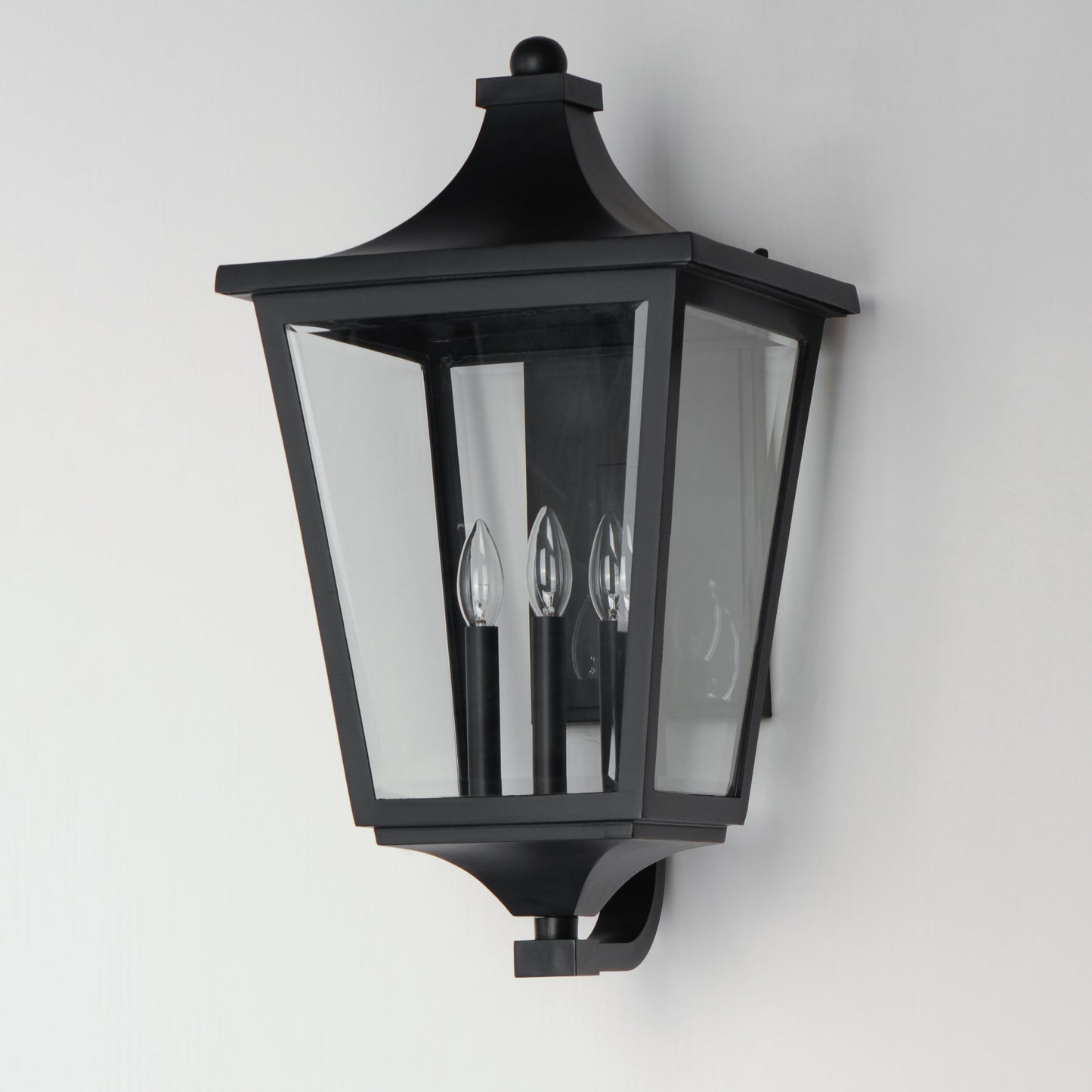 40237CLBK - Sutton Place VX 25" Outdoor Wall Sconce - Black