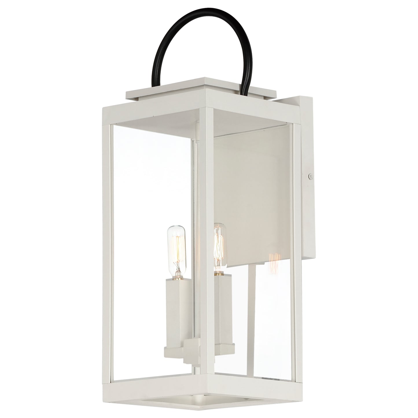 40316CLWTBK - Nassau Vivex 21" Outdoor Wall Sconce - White / Black