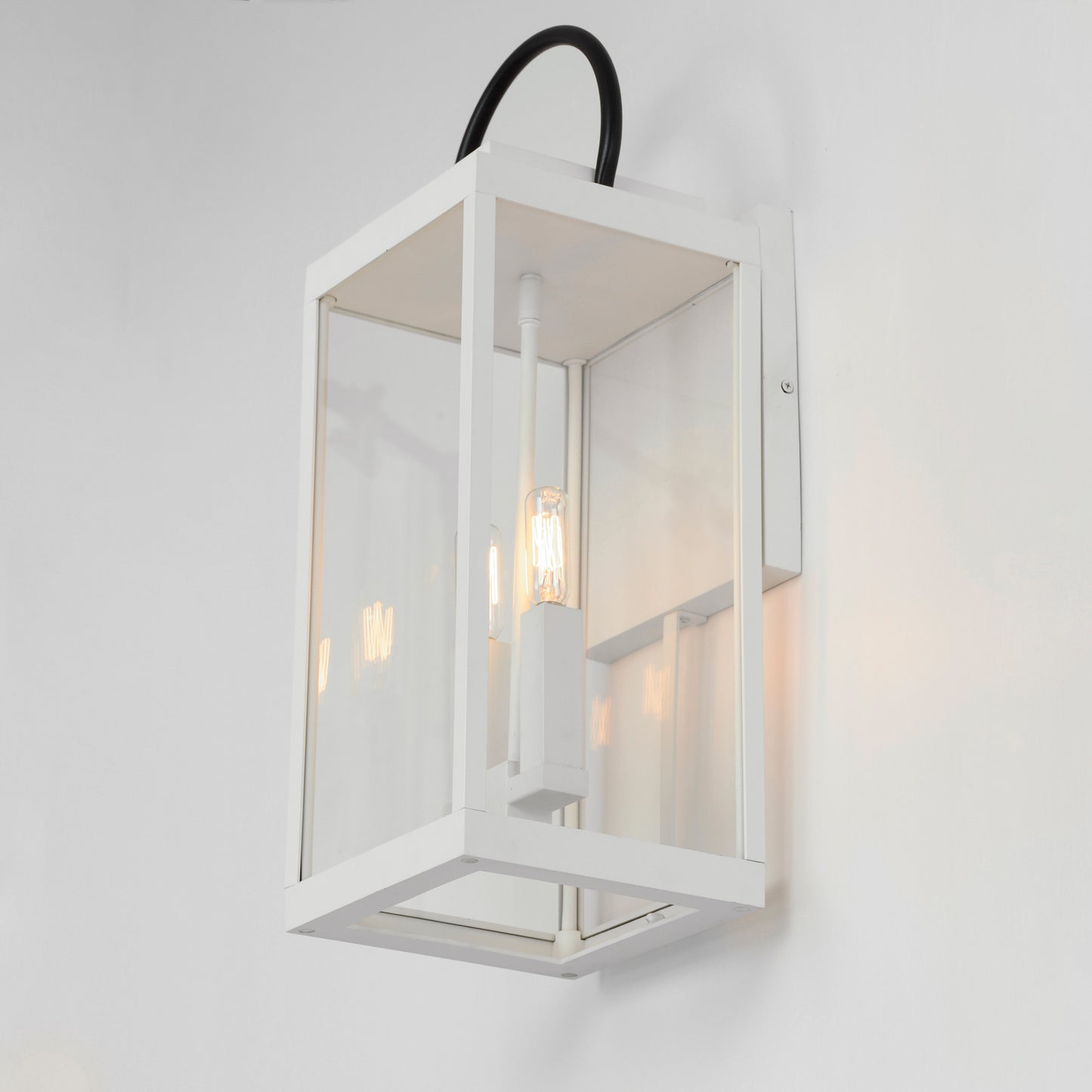 40316CLWTBK - Nassau Vivex 21" Outdoor Wall Sconce - White / Black