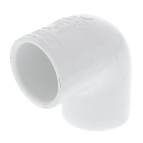 406-080 - PVC Pipe Fitting, 90 Degree Elbow, Schedule 40, White, 8" Socket