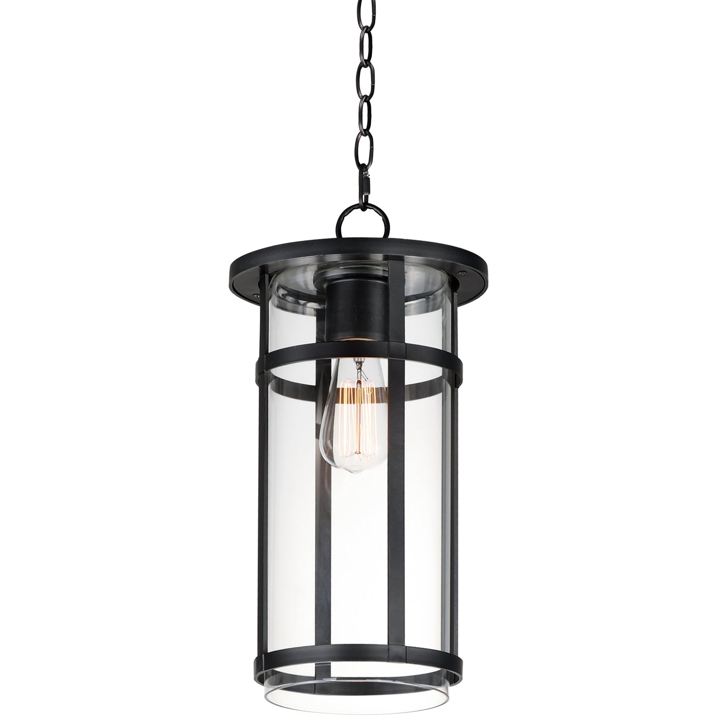 40629CLBK - 1 Light Clyde Vivex 9" Pendant - Black