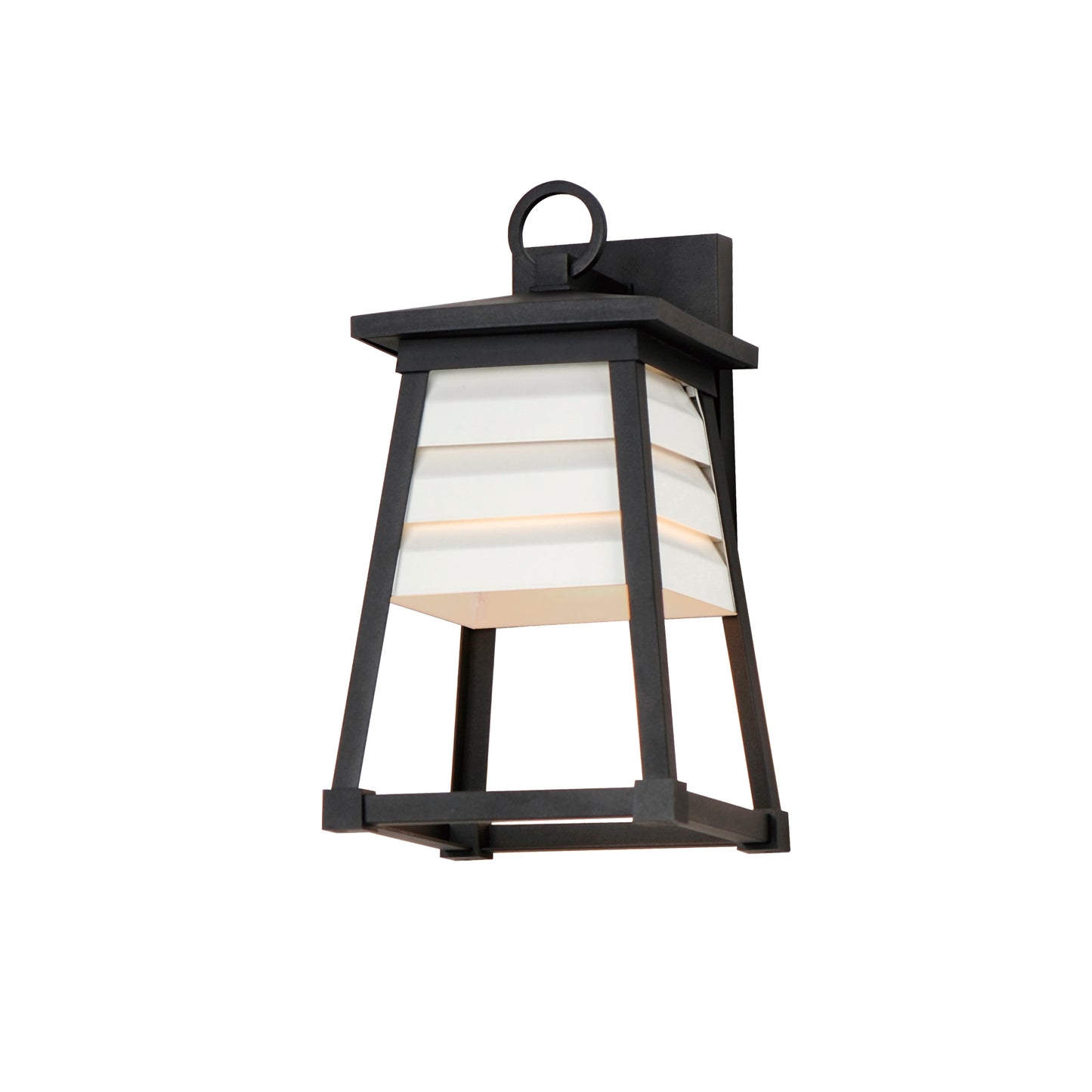 40632WTBK - Shutters 14" Outdoor Wall Sconce - Black