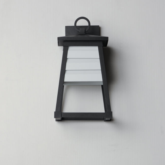 40632WTBK - Shutters 14" Outdoor Wall Sconce - Black