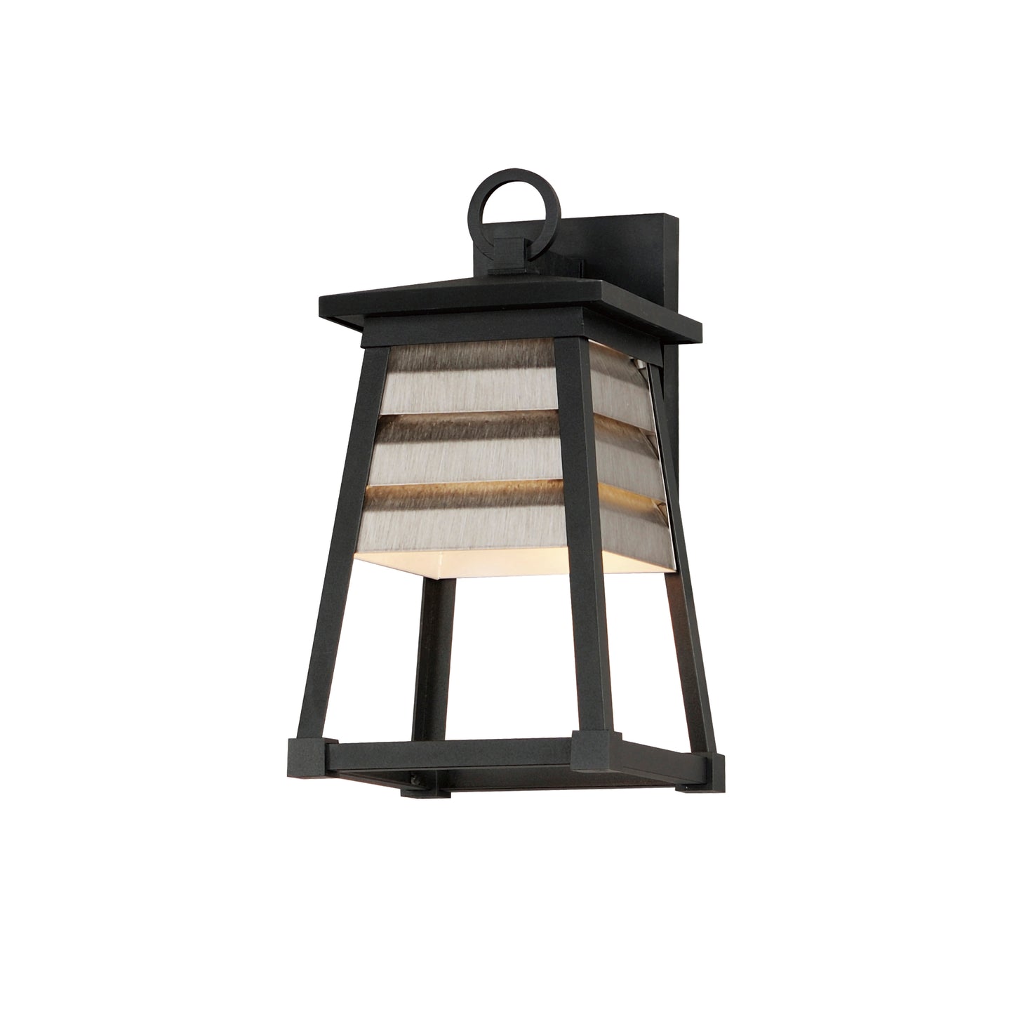40632WZBK - Shutters 14" Outdoor Wall Sconce - Weathered Zinc/Black