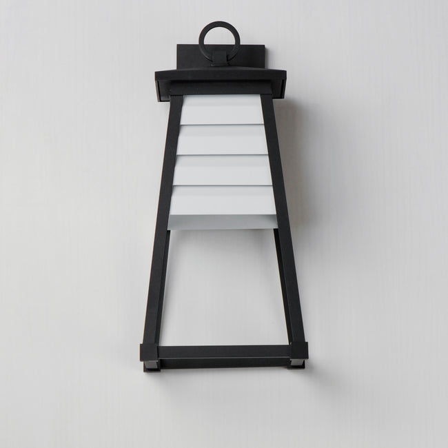 40634WTBK - Shutters 18" Outdoor Wall Sconce - White / Black
