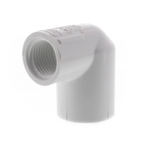 407-101 - 3/4" x 1/2" PVC Sch. 40 90 Degree Elbow (Socket x FIPT)