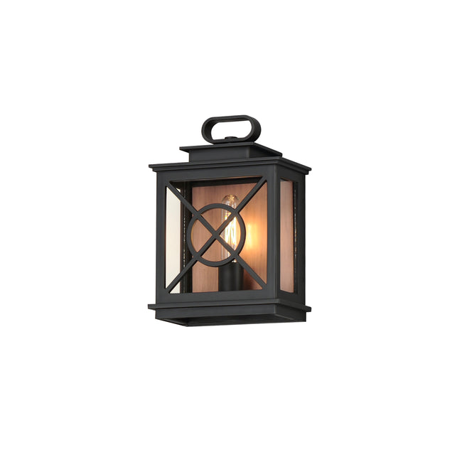 40802CLACPBK - Yorktown VX 12" Outdoor Wall Sconce - Black/Aged Copper