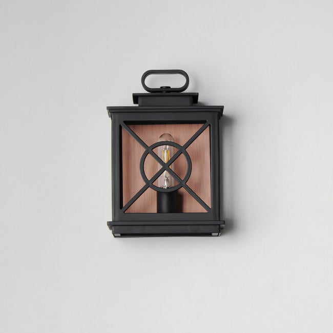 40802CLACPBK - Yorktown VX 12" Outdoor Wall Sconce - Black/Aged Copper
