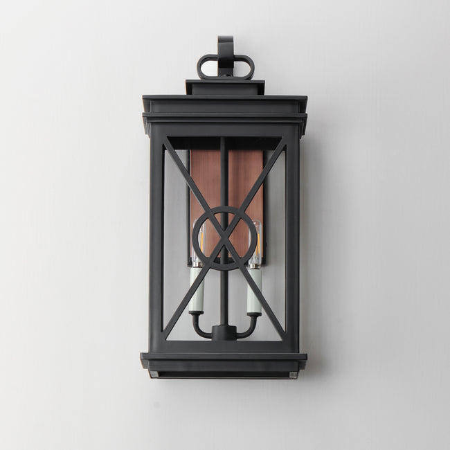 40806CLACPBK - Yorktown VX 22" Outdoor Wall Sconce - Black/Aged Copper