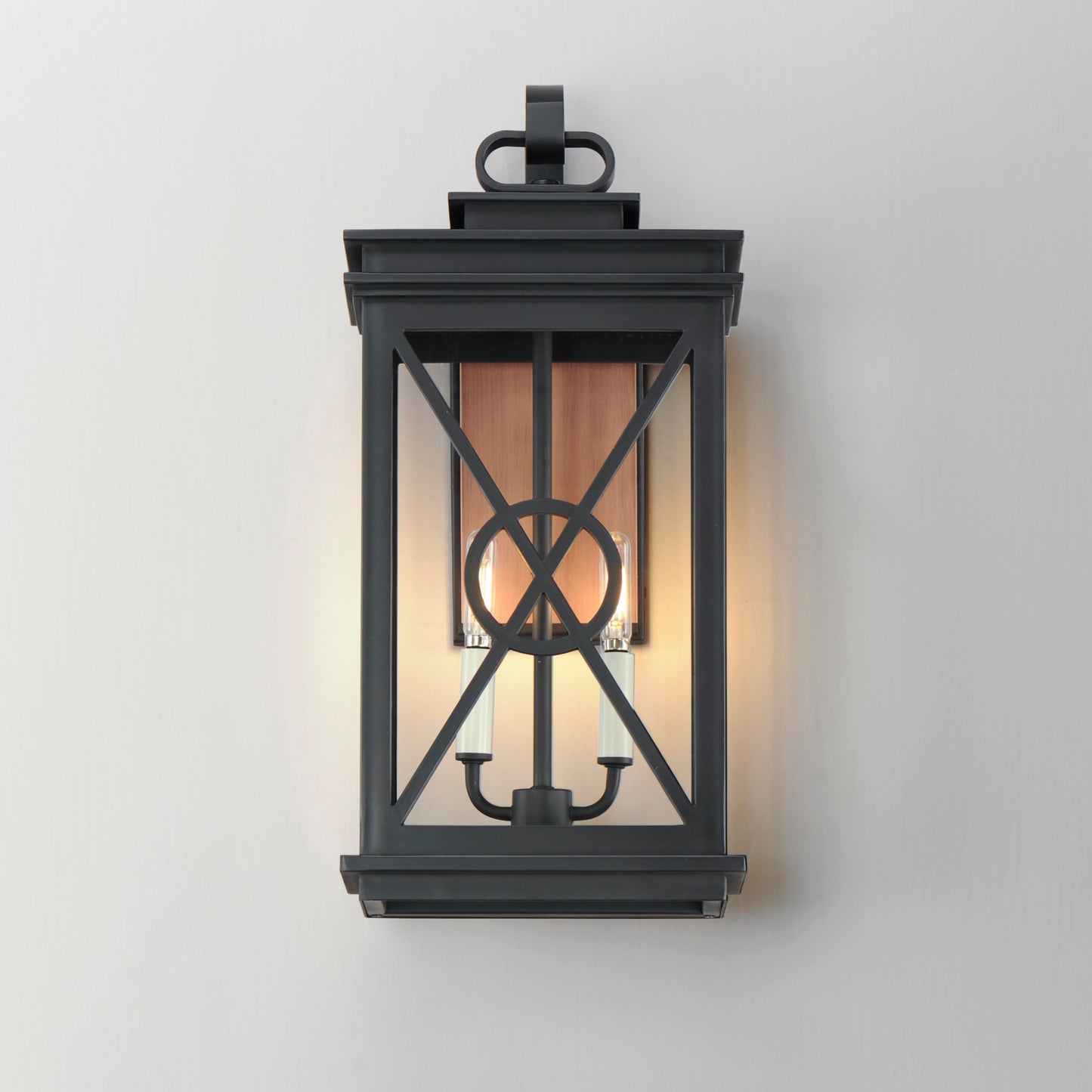 40806CLACPBK - Yorktown VX 22" Outdoor Wall Sconce - Black/Aged Copper