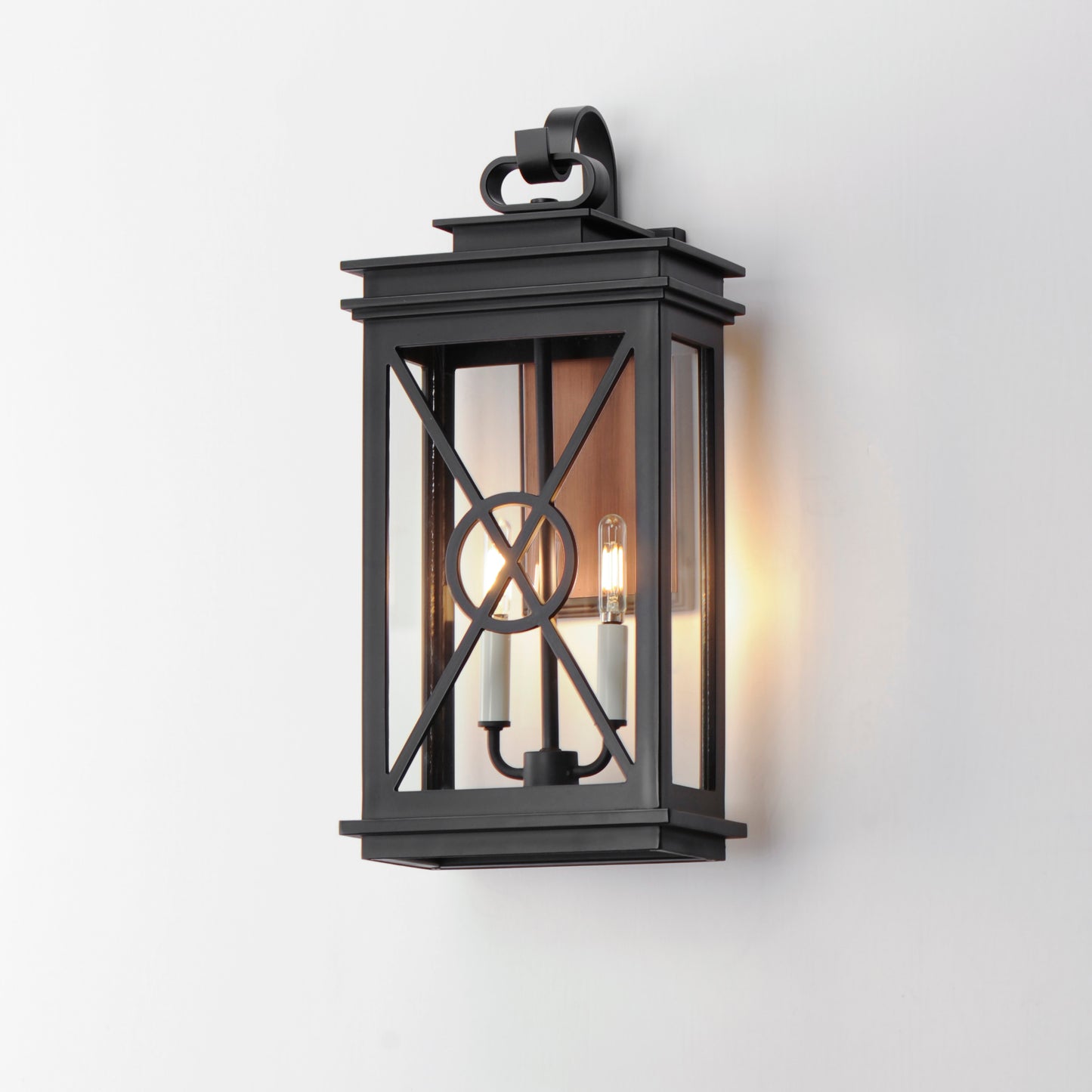 40806CLACPBK - Yorktown VX 22" Outdoor Wall Sconce - Black/Aged Copper