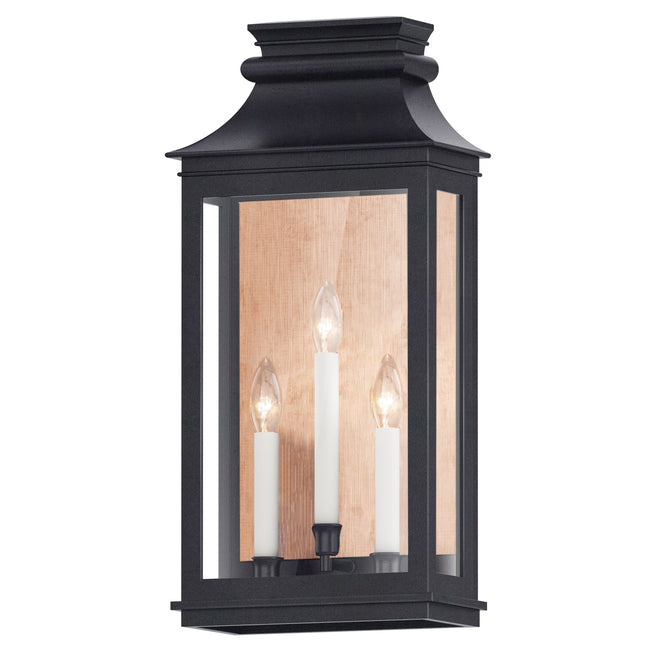 40916CLACPBO - Savannah VX 22" Outdoor Wall Sconce - Antique Copper / Black Oxide