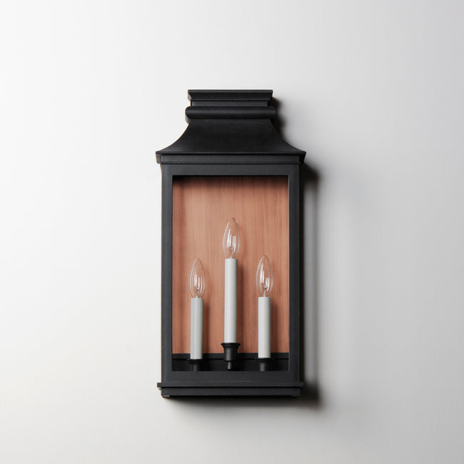 40916CLACPBO - Savannah VX 22" Outdoor Wall Sconce - Antique Copper / Black Oxide