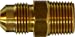 Midland 10-256 Brass SAE 45 Degree Flare Male Adapter, 1/4" Male Flare x 1/4" Male NPTF Thread, 0.56