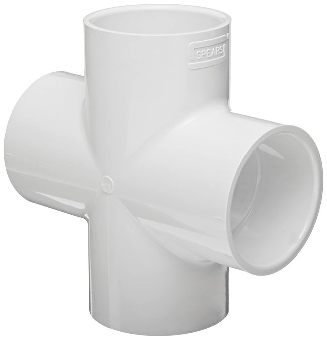 420-020 - 2" PVC Pipe Fitting, Cross, Schedule 40, Socket