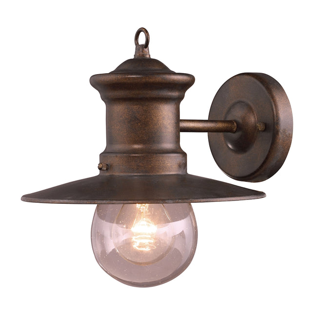 ELK Lighting 42005/1 - Maritime 9" Wide 1-Light Outdoor Wall Lamp in Hazelnut Bronze