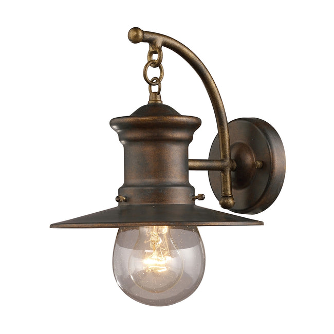 ELK Lighting 42006/1 - Maritime 9" Wide 1-Light Outdoor Wall Lamp in Hazelnut Bronze