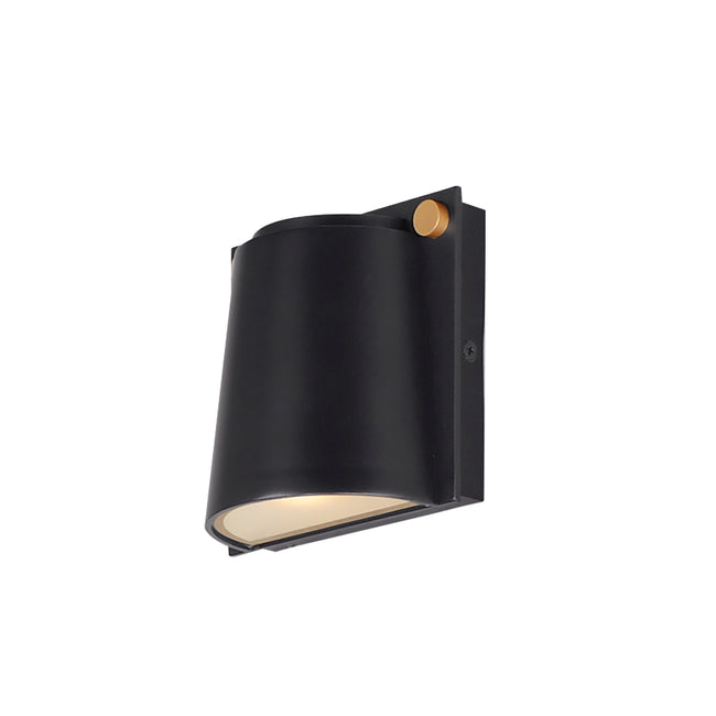 42120BKAB - Rivet 5.5" Outdoor Wall Sconce - Black / Antique Brass