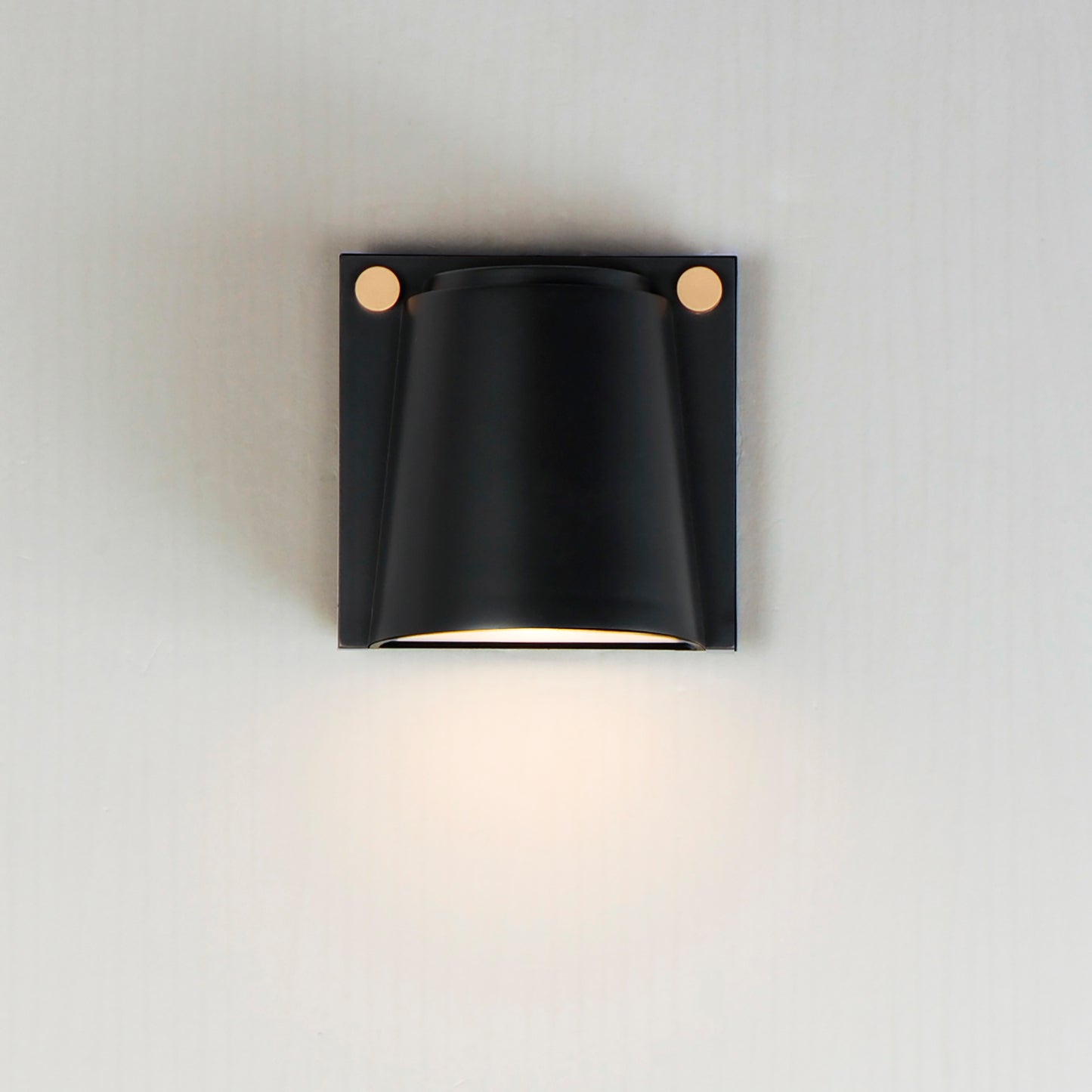 42120BKAB - Rivet 5.5" Outdoor Wall Sconce - Black / Antique Brass