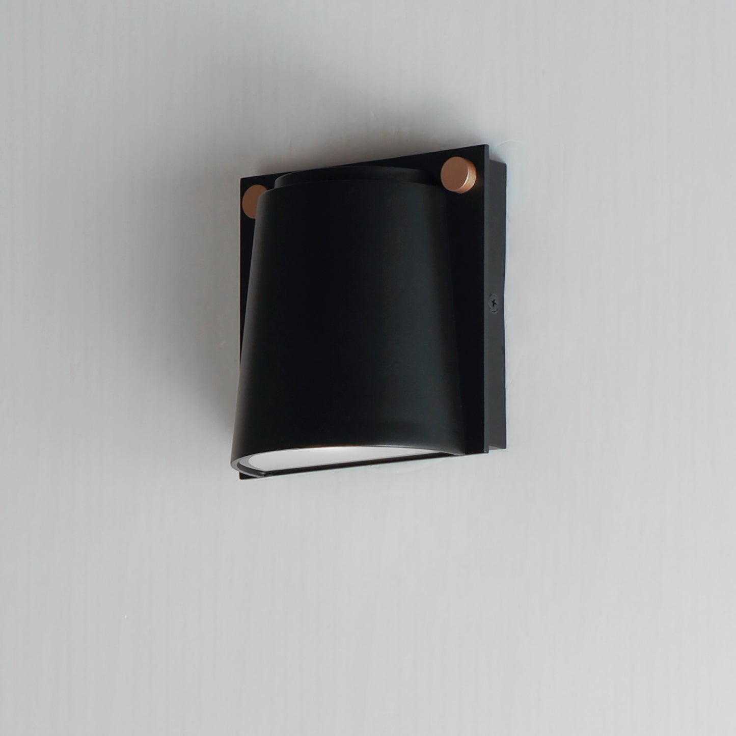 42120BKAB - Rivet 5.5" Outdoor Wall Sconce - Black / Antique Brass