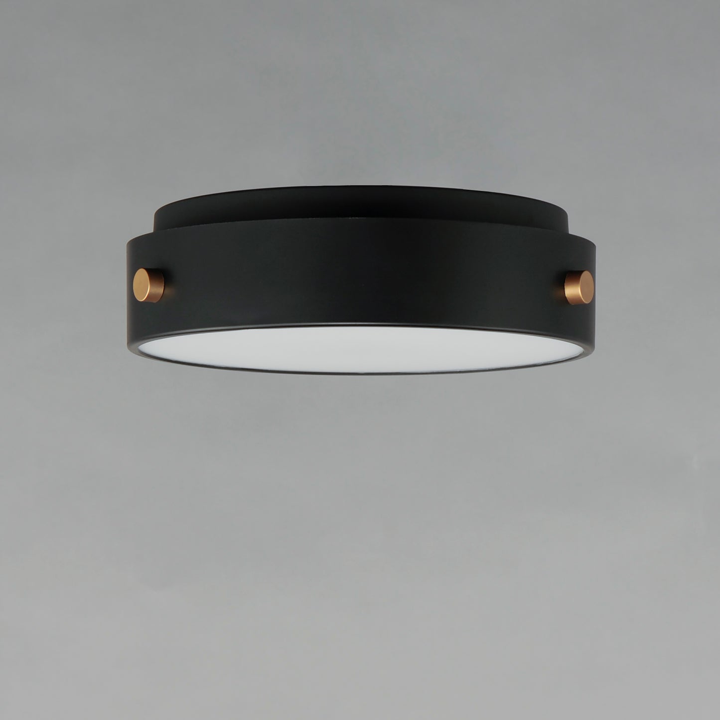 42129BKAB - Rivet 12" Flush Mount Ceiling Light - Black / Antique Brass