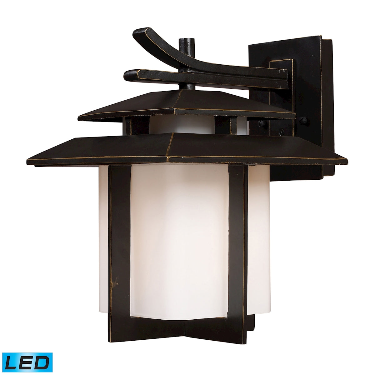 ELK Lighting 42171/1-LED - Kanso 10" Wide 1-Light Outdoor Wall Lamp in Hazelnut Bronze - Includes LE