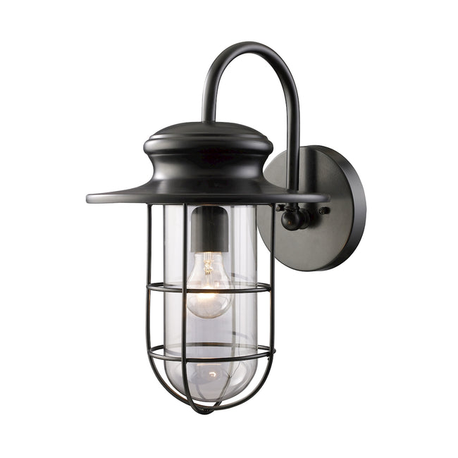 ELK Lighting 42285/1 - Portside 11" Wide 1-Light Outdoor Wall Lamp in Matte Black