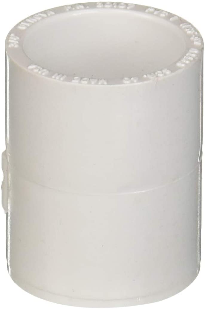 429-007 - 3/4" PVC Pipe Fitting, Coupling, Schedule 40, White,  Socket