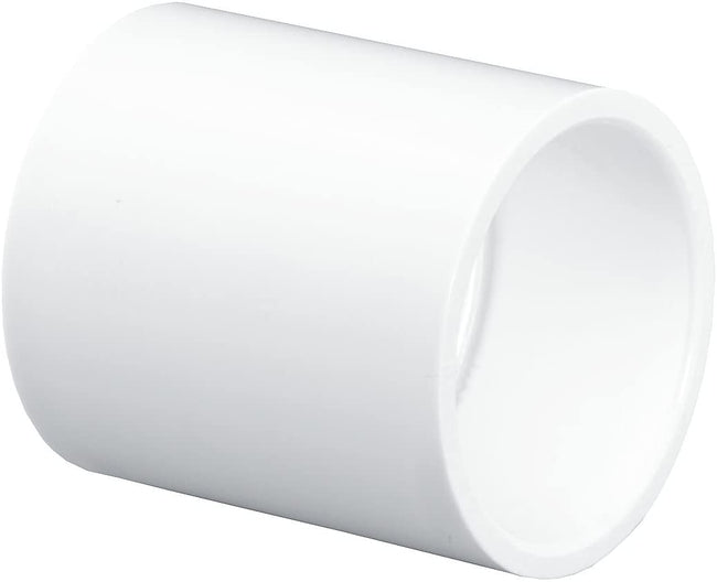 429-012 - 1-1/4"PVC Pipe Fitting, Coupling, Schedule 40, White, Socket
