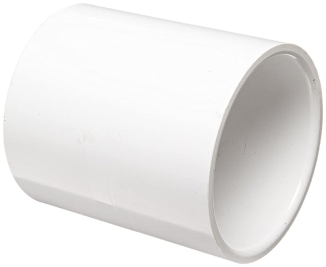429-025 - PVC Pipe Fitting, Coupling, Schedule 40, White, 2-1/2" Slip Socket