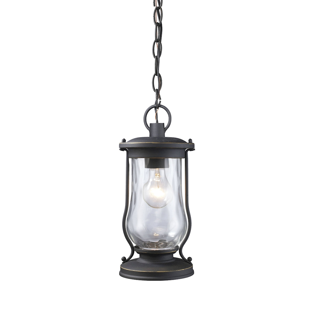 ELK Lighting 43017/1 - Farmstead 6" Wide 1-Light Outdoor Hanging Lantern in Matte Black