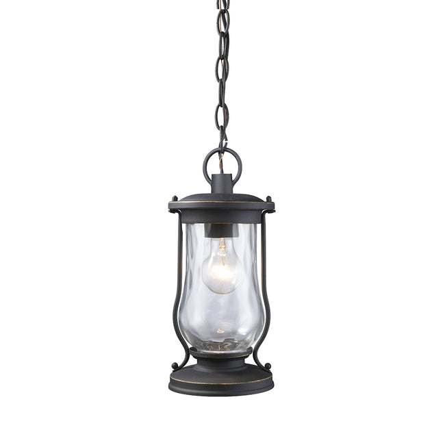ELK Lighting 43017/1 - Farmstead 6" Wide 1-Light Outdoor Hanging Lantern in Matte Black