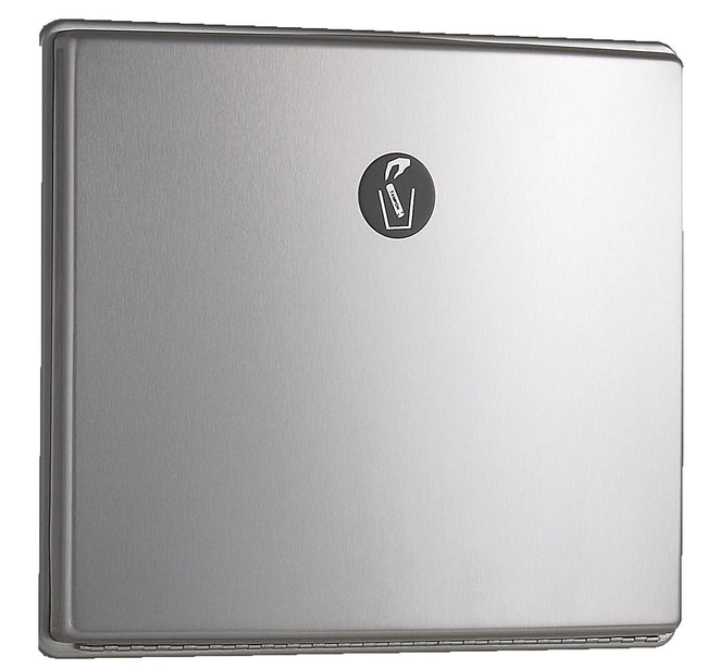 Bobrick 4353 - 1.2 Gallon Capacity Stainless Steel Recessed Sanitary Napkin Disposal, Satin Finish