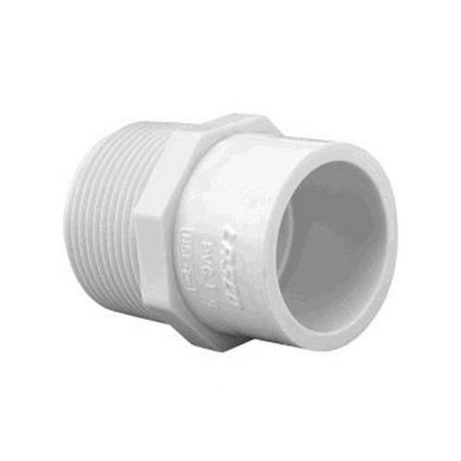 436-102 - 3/4" MNPT x 1" Socket PVC Male Adapter Schedule 40