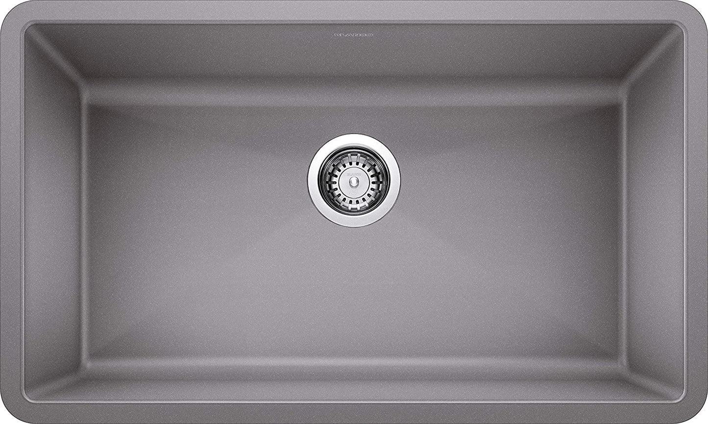 32" Precis Super Single Bowl Undermount Kitchen Sink - Metallic Gray