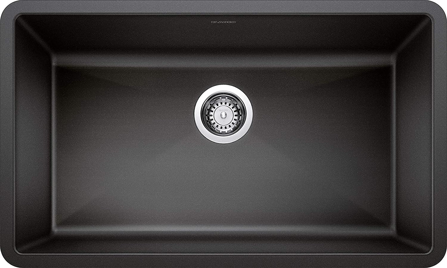 32" Precis Super Single Bowl Undermount Kitchen Sink - Anthracite