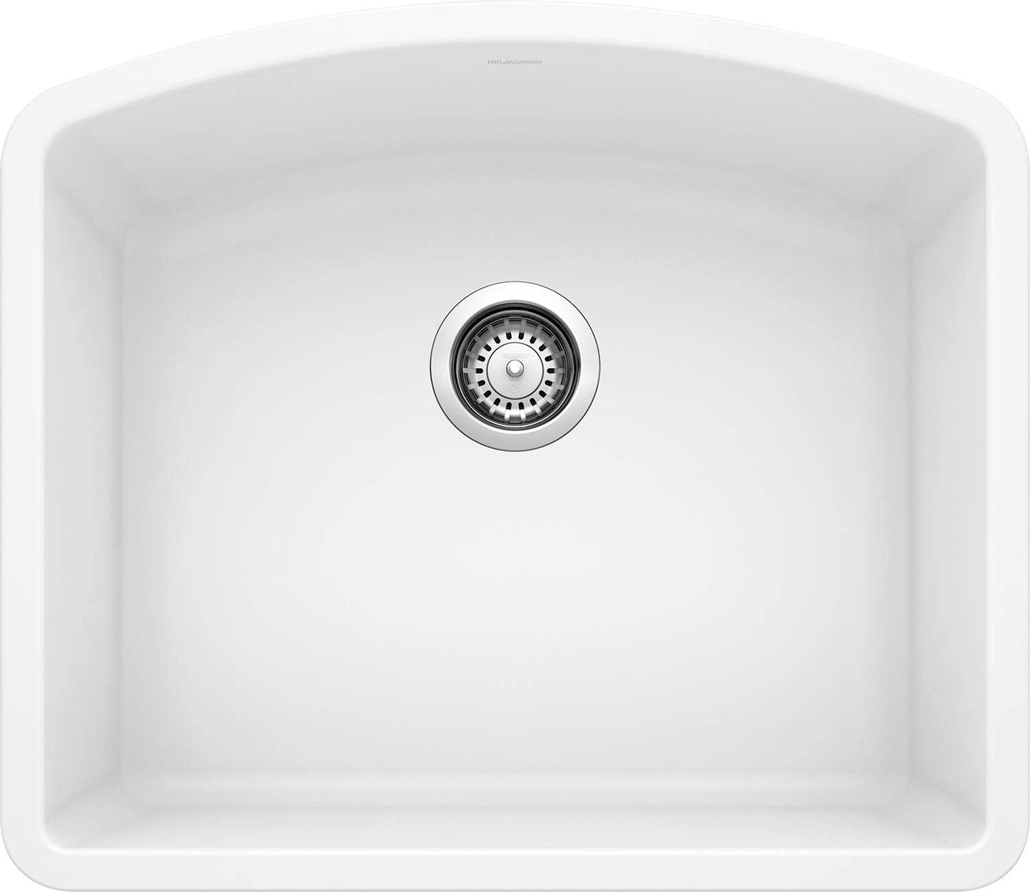 24" Diamond Single Bowl Undermount Kitchen Sink - White