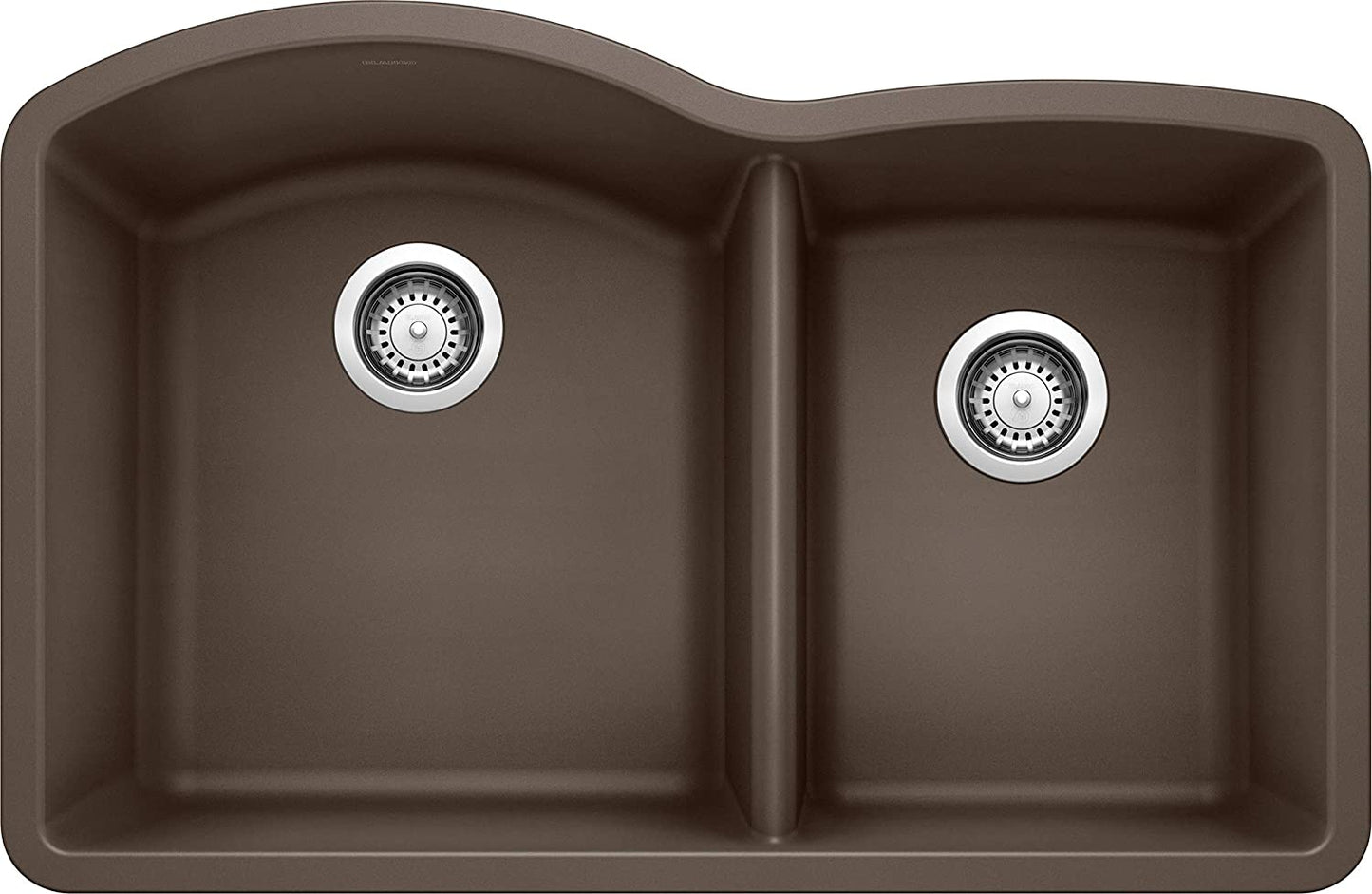 32" Double bowl Diamond Undermount Kitchen Sink- Cafe Brown